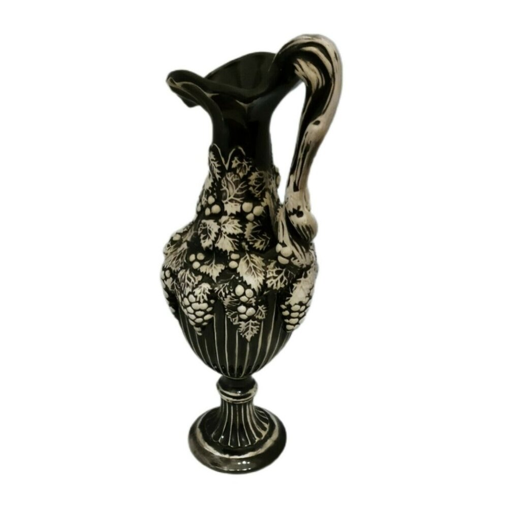 Vintage 60's Arnels Ceramic Vase Pitcher Grape Vine Majolica - Picture 2 of 7